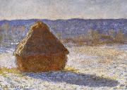 Claude Monet Haystack in the Snwo,Morning oil painting picture wholesale